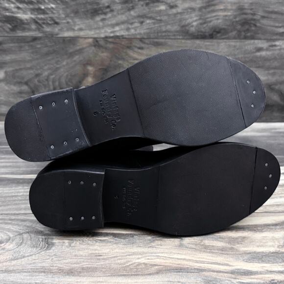 NIB Vintage Foundry Miriam 8 38.5 Black Suede Leather Moto Boots Booties - Picture 11 of 13